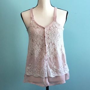 Rewind pink lace top